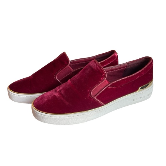 Michael Kors Kyle Slip-On Sneakers women’s size 8 red velvet - Picture 4 of 7